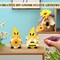 2 Sets Ready to Paint Your Own Bee Gnome Statues DIY Ceramics Bee Gnomes Set Sunflower Garden